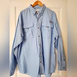 Columbia PFG Men's Blue Fishing Shirt XL